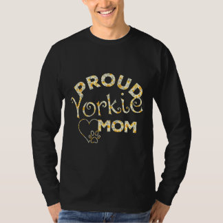 Yorkie Mom Yorkshire Terrier Dog Gift  Flower T-shirt