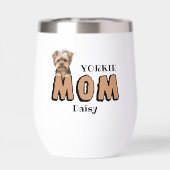 Yorkie Mom Yorkshire Terrier Lover aangepaste naam (Achterkant)