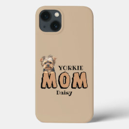 Yorkie Mom Yorkshire Terrier Lover aangepaste naam Case-Mate iPhone Case