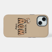 Yorkie Mom Yorkshire Terrier Lover aangepaste naam iPhone 15 Case (Achterkant horizontaal)