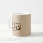 Yorkie Mom Yorkshire Terrier Lover aangepaste naam Koffiemok (Voorkant links)