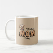 Yorkie Mom Yorkshire Terrier Lover aangepaste naam Koffiemok (Links)