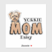 Yorkie Mom Yorkshire Terrier Lover aangepaste naam Sticker (Vel)