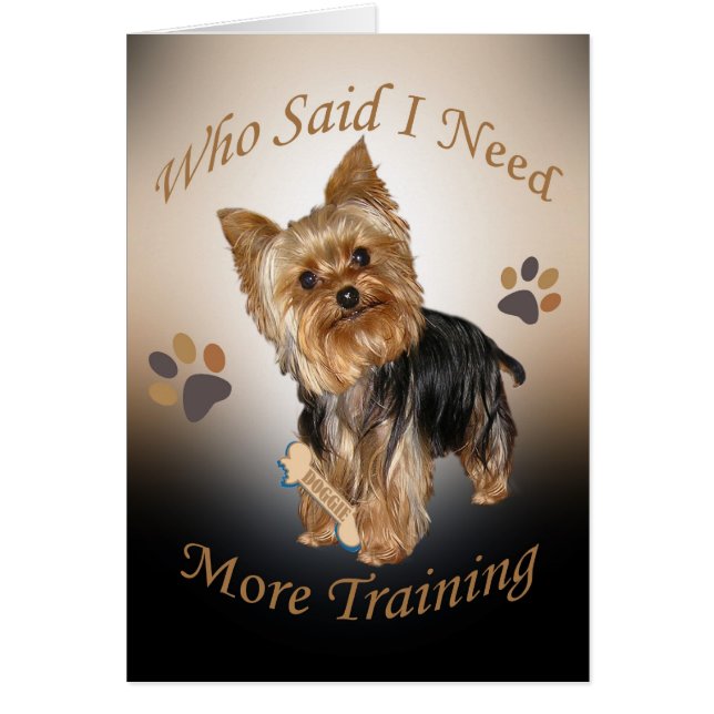 Yorkie Needs Training cards (Voorkant)