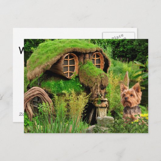 Yorkie New Address Aankondigingskaart (Voorkant / Achterkant)