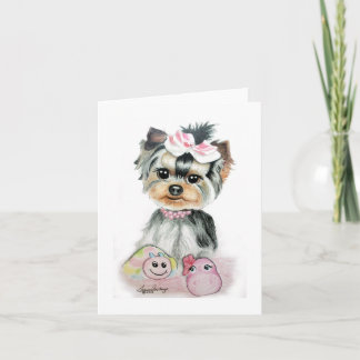 Yorkie Note Cards Kaart