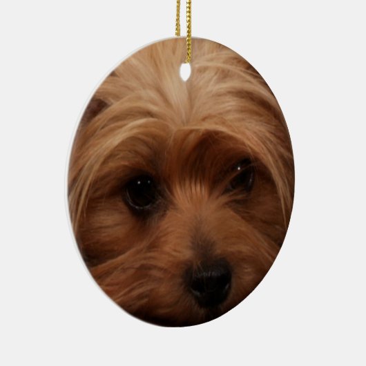 Yorkie of je Dog Afbeelding Keramisch Ornament (Rechts)