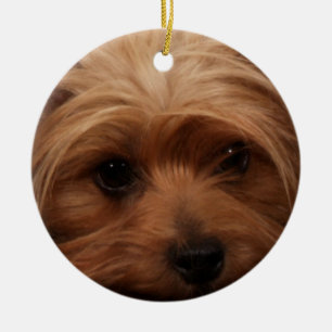 Yorkie of je Dog Afbeelding Keramisch Ornament