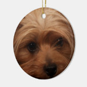 Yorkie of je Dog Afbeelding Keramisch Ornament (Links)