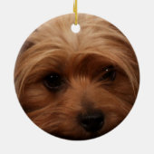 Yorkie of je Dog Afbeelding Keramisch Ornament (Achterkant)