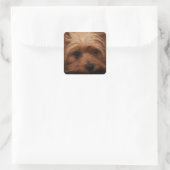 Yorkie of je Dog Afbeelding Vierkante Sticker (Tas)
