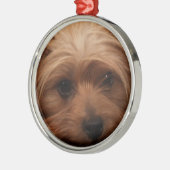 Yorkie of Your Dog Afbeelding Kerstmis Metalen Ornament (Links)