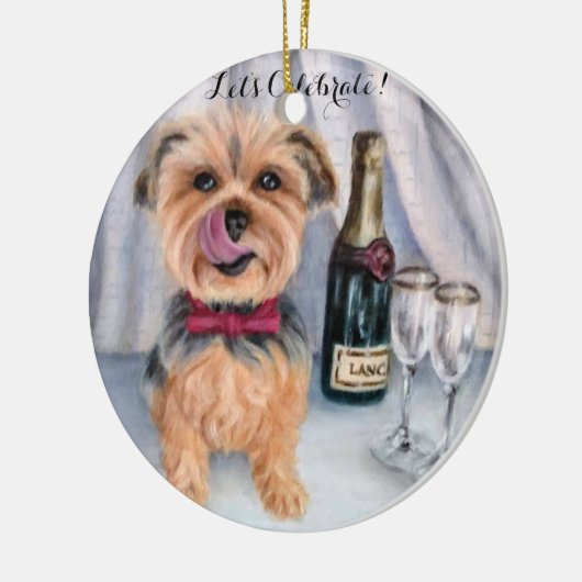 Yorkie Ornament (Links)