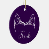 Yorkie-ornament (Om-logo) Keramisch Ornament (Rechts)