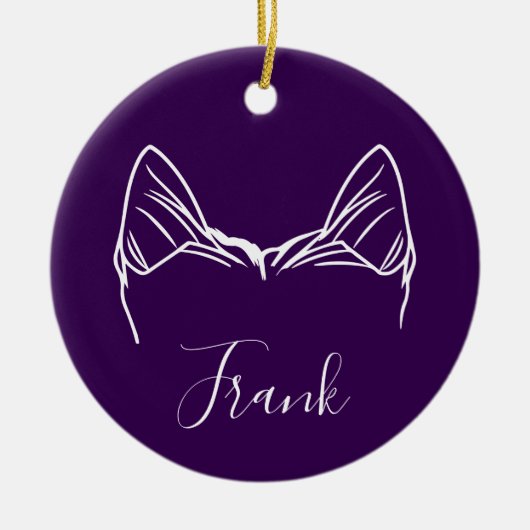 Yorkie-ornament (Om-logo) Keramisch Ornament (Voorkant)