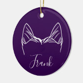 Yorkie-ornament (Om-logo) Keramisch Ornament (Links)