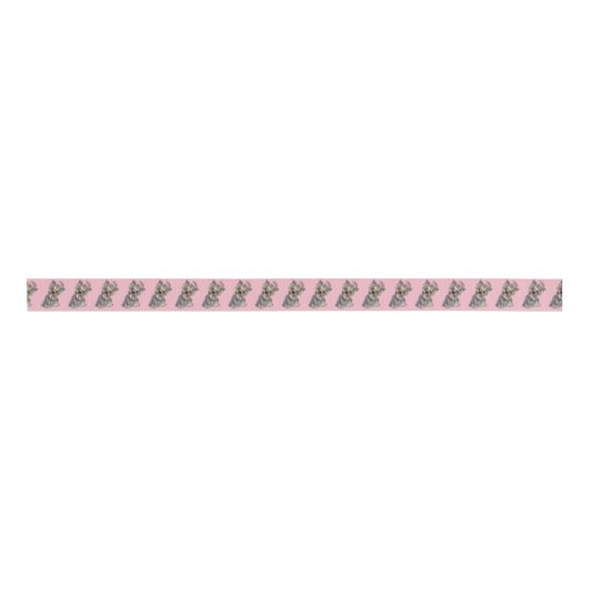 Yorkie Party Pooch Grosgrain Lint (Voorkant)