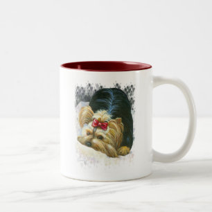 Yorkie Peek a Boo Coffee Mok Cup