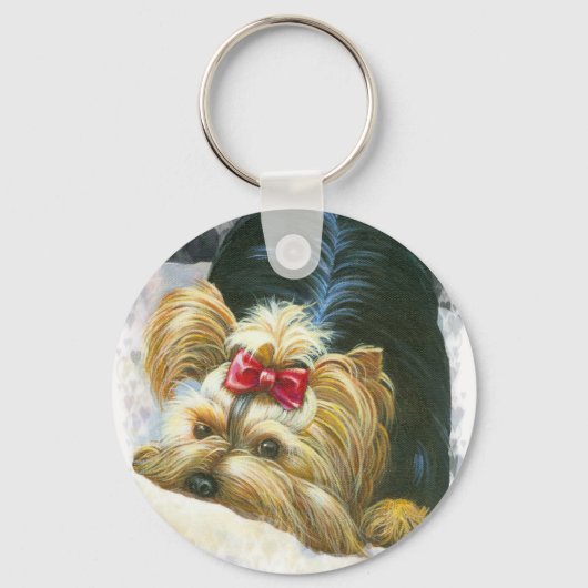 Yorkie Peek a Boo Sleutelhanger (Voorkant)