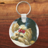 Yorkie Peek a Boo Sleutelhanger (Voorkant)
