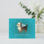 Yorkie - Pet Memorial - Angel Dog Briefkaart (Staand voorkant)