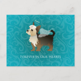 Yorkie - Pet Memorial - Angel Dog Briefkaart