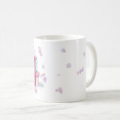 Yorkie Pink Feather Boa Coffee Cup Mok (Voorkant rechts)