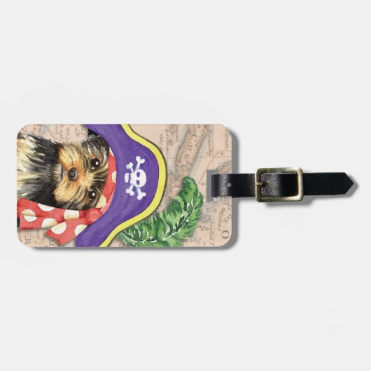 Yorkie Pirate Bagagelabel (Voorkant horizontaal)