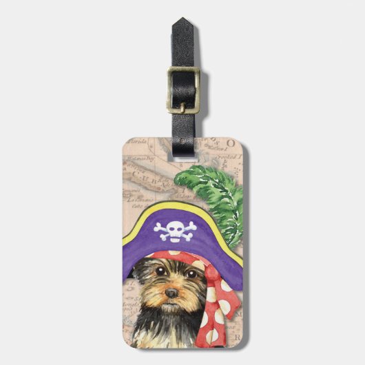 Yorkie Pirate Bagagelabel (Voorkant verticaal)