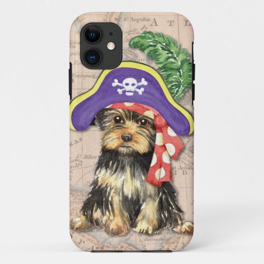 Yorkie Pirate Case-Mate iPhone Case (Achterkant)