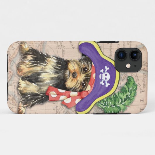 Yorkie Pirate Case-Mate iPhone Case (Achterkant (horizontaal))
