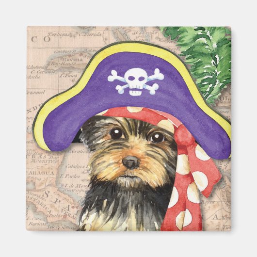 Yorkie Pirate Magneet (Voorkant)