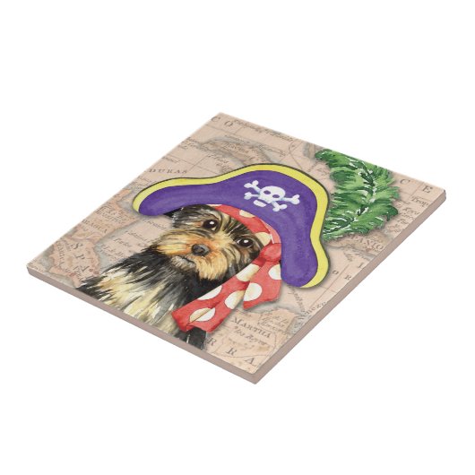 Yorkie Pirate Tegeltje (Zijkant)