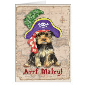 Yorkie Pirate Wenskaart (Voorkant)