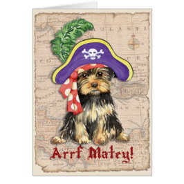 Yorkie Pirate Wenskaart