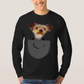Yorkie Pocket Dog T-shirt (Voorkant)