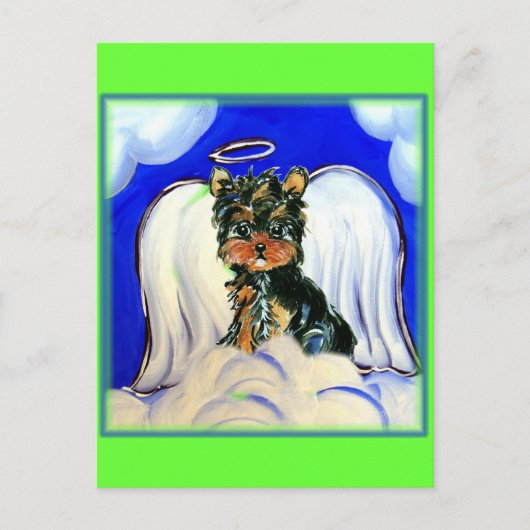 Yorkie Poo Angel Briefkaart (Voorkant)