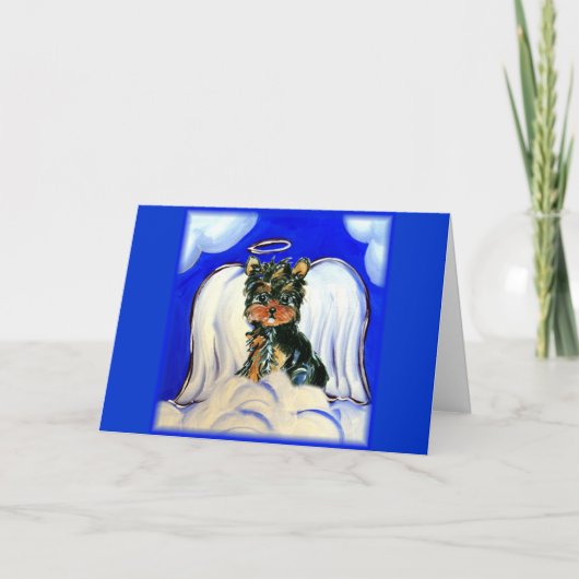 Yorkie Poo Angel Kaart (Voorkant)
