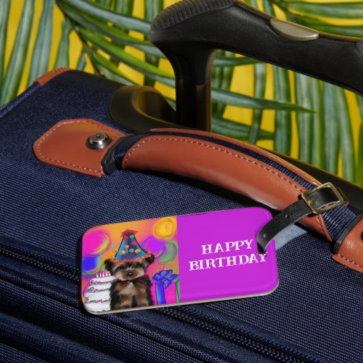 YORKIE POO BAGAGELABEL (Voorkant Insitu 3)