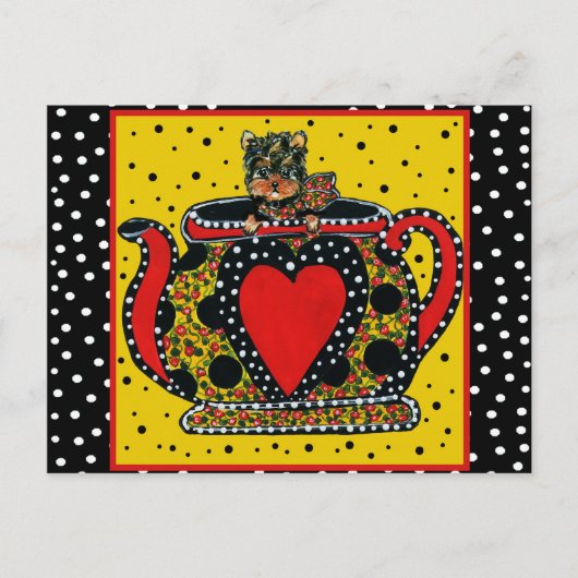Yorkie Poo Briefkaart (Voorkant)