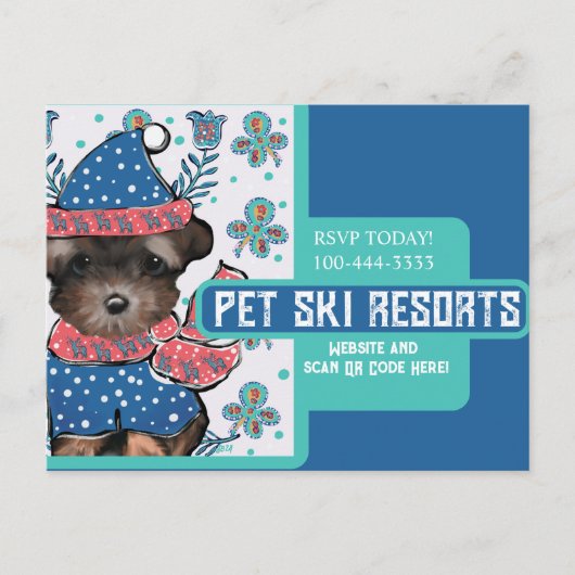 Yorkie Poo Briefkaart (Voorkant)