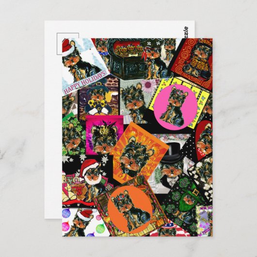 YORKIE POO BRIEFKAART (Voorkant / Achterkant)