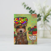 Yorkie Poo Briefkaart (Staand voorkant)