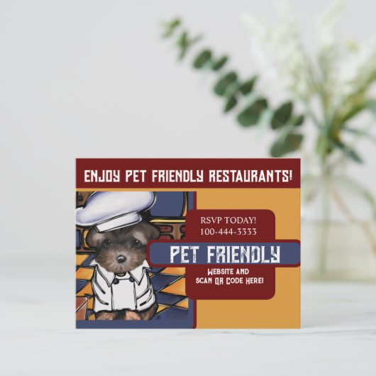 Yorkie Poo Briefkaart (Staand voorkant)