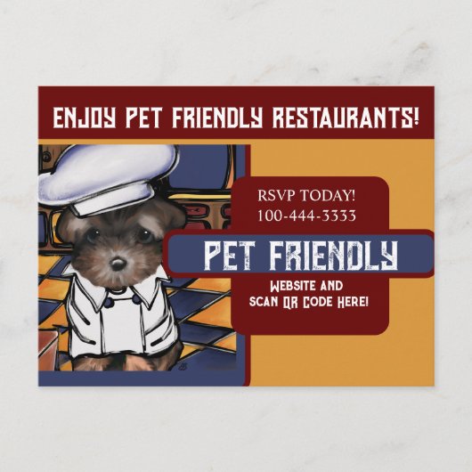 Yorkie Poo Briefkaart (Voorkant)