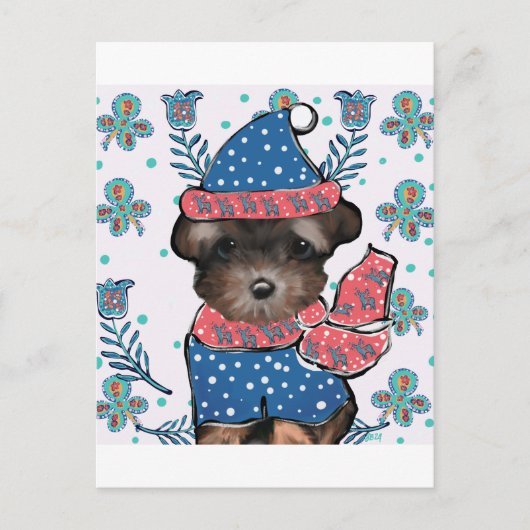 Yorkie Poo Briefkaart (Voorkant)