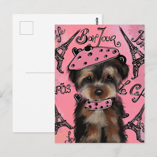 YORKIE POO BRIEFKAART (Voorkant / Achterkant)