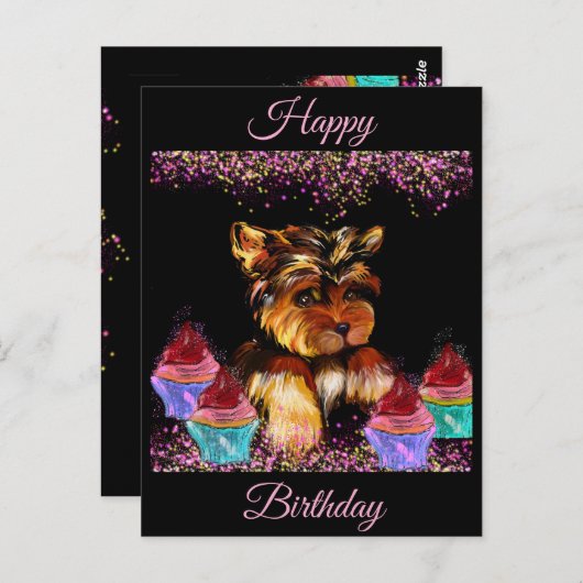 Yorkie Poo Briefkaart (Voorkant / Achterkant)