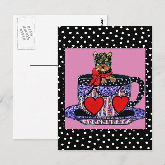 Yorkie Poo Briefkaart (Voorkant / Achterkant)