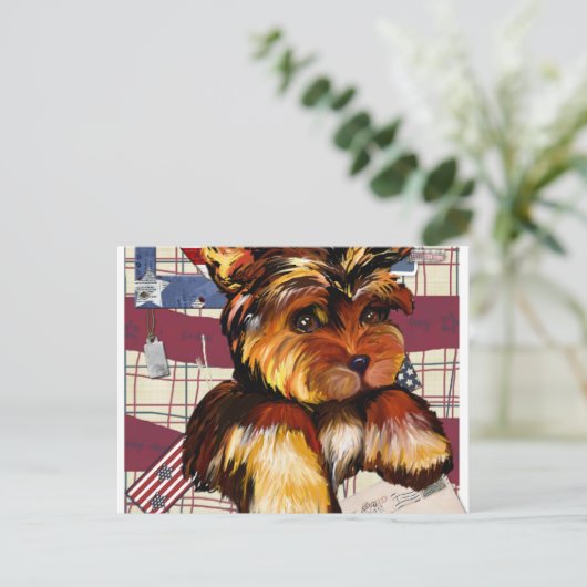 YORKIE POO BRIEFKAART (Staand voorkant)
